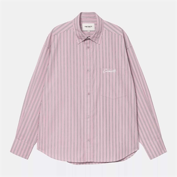 Carhartt WIP W l/s Grimsby Shirt Stripe Pink Fog